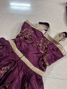 Elegant Purple Embroidered Kurta Set