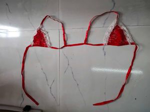 Red Lace Halter Bra(400)