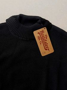 Men's Black Turtleneck Sweater
