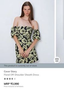 Floral Off-Shoulder Sheath Dress