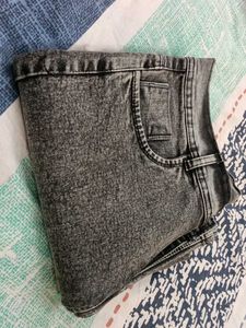 grey straight fit Denim Jeans