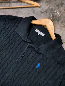 US Polo Cable Knit Sweater
