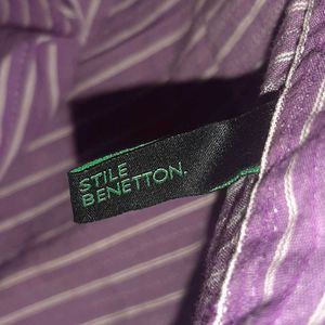 💜 Authentic Benetton Purple Pinstripe Shirt