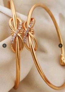 3 piece Gold Plated Bangles with Intricate Designs
