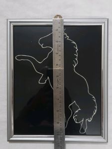 Vintage Horse Silhouette Framed Art