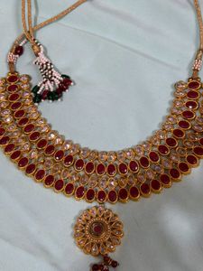 Stunning Red & Crystal Necklace Set