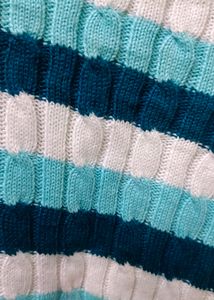 Blue And White Cardigan