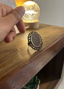 Vintage Style Oval Statement Mirror Ring