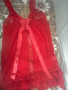 Sexy Red Babydoll Lingerie Set