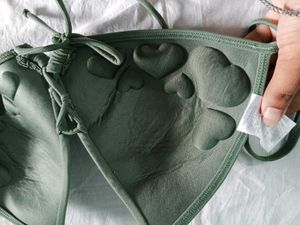 Olive Green String Bikini Top