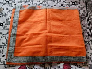 Beautiful Supernet Orange &amp; Grey Saree🧡🩶