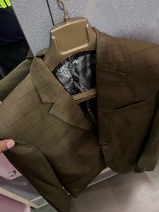 Men's Classic Brown Checked Blazer