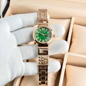 Guess Gold-Tone Green Watch