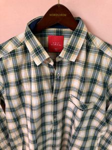 Men's Plaid Long Sleeve Button-Up Shirt