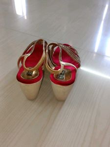 Red &amp; Gold Party Heels