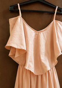 Boho Ruffle Cold Shoulder Dress
