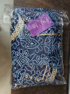 MEERA FAB ~ Pure cotton Anarkali Navy Blue 💙🎀