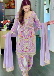 Embroidered Kurta Set with Dupatta &amp; Bottoms