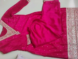 Stunning Pink Embroidered Kurta Set
