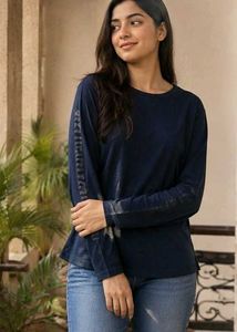 Navy Blue Full Sleeve T-Shirt
