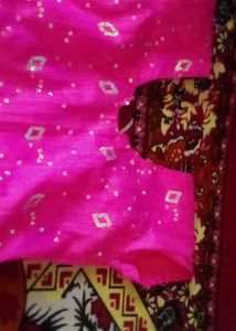 Vibrant Pink Bandhani Print Kurta