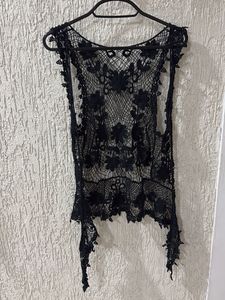 Black Lace Crochet shrug