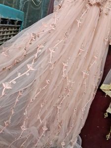 Elegant Peach Embroidered Anarkali