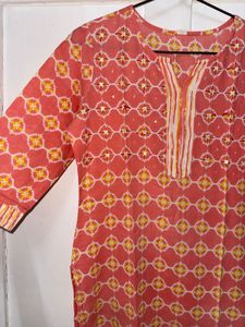 Stylish Printed Kurta with Embellishments