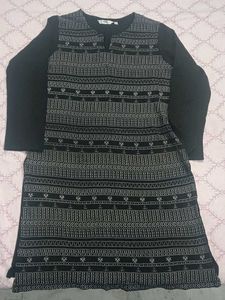 Black Acrylic Kurta