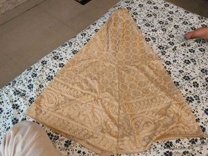Elegant Beige Embroidered Hijab