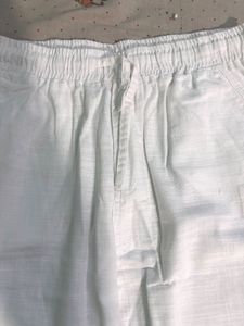 100% linen White  Pants best quality tailored