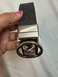 Auth Michael Kors Reversible Logo Belt