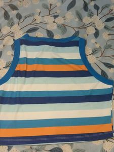 Striped Crop Tank Top