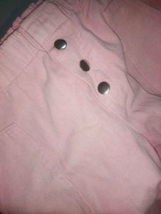 Pink Wide Leg Jeans