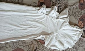 White Flutter Sleeve Top
