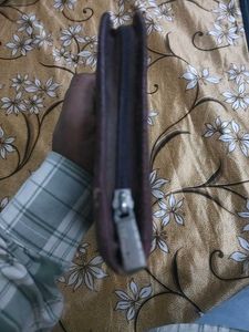 Air India Leather Travel WalletColor: Dark BrownMa