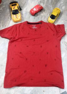 Red Printed T-Shirt