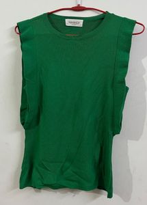 Stylish Green Sleeveless Top