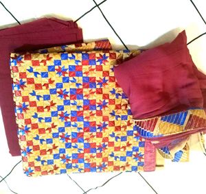 Embroidered Punjabi Suit Material