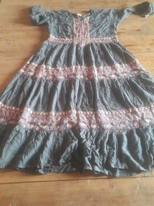 Ethenic Grey Colur Embroidery Work Gown