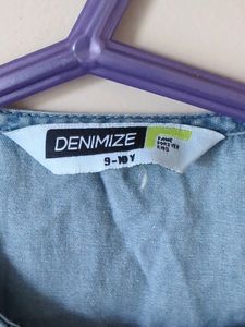 Girls Denim Jumpsuit