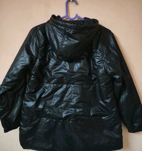 Black Hooded puffer jacket