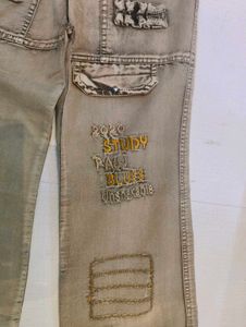 Vintage Y2K Olive Khaki Flared Cargo Pants