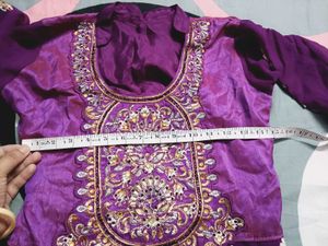 Elegant Purple Embroidered Kurta Set