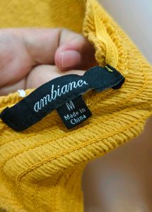 Yellow Smocked Off-Shoulder Top