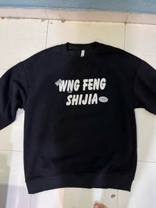 Black Graphic Print Sweatshirt