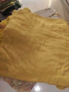 Embroidered Yellow Kurti