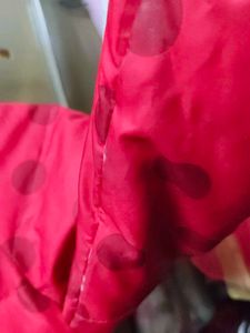 Girls Pink Polka Dot Puffer Coat