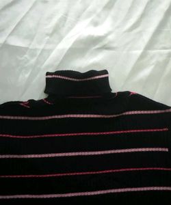 Striped Turtleneck Sweater