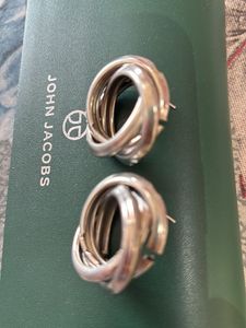 silver ear hoops